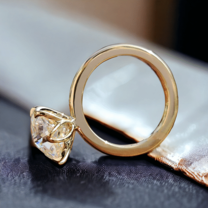 Luxurious Jubilee Moissanite Diamond Solitaire Ring, Classic Proposal Ring, Memorable Engagement Gift - Image 4