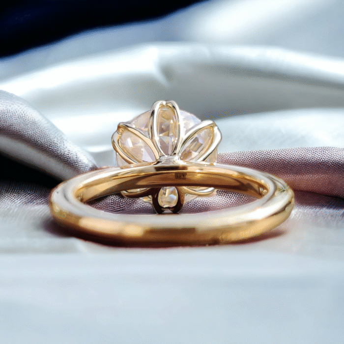 Luxurious Jubilee Moissanite Diamond Solitaire Ring, Classic Proposal Ring, Memorable Engagement Gift - Image 3