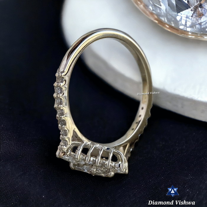 Marquise Cut Diamond Engagement Ring Set - Unique Halo Design with Round Pave Diamonds, Anniversary/Gift Ring for Her - Image 6