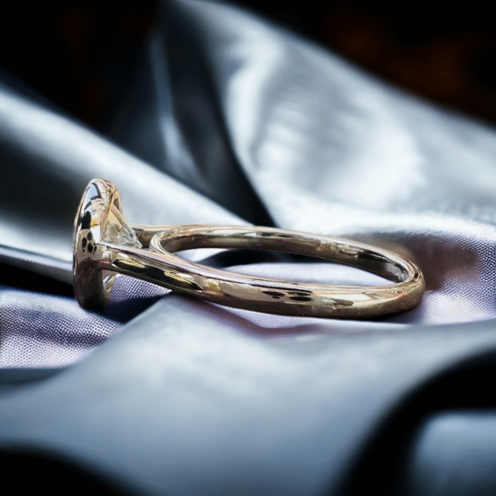 Portuguese Cut Moissanite Diamond Ring, Elegant Cathedral Setting, Perfect Engagement Proposal, Memorable Anniversary Gift - Image 3