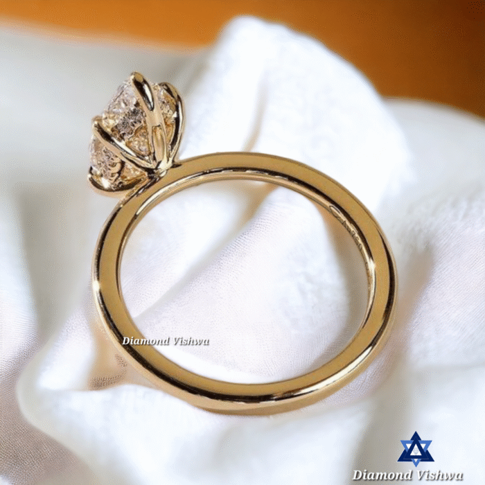 2.5Ct Marquise Cut Hidden Halo Moissanite Engagement Ring | Special Hidden Halo Engagement Ring | ring for her | Wedding Ring | 18k Solid Gold - Image 6