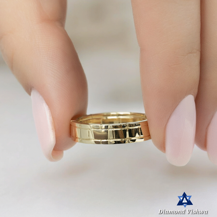 Wedding Band: Layered Texture, Timeless Strength & Togetherness | Intricate Details, High Polish Shine - Image 4