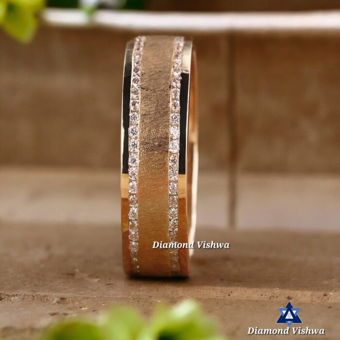 Lab Grown Diamond Men’s Wedding Band | 14K Gold | 0.68 TW - 925 Silver - Image 2