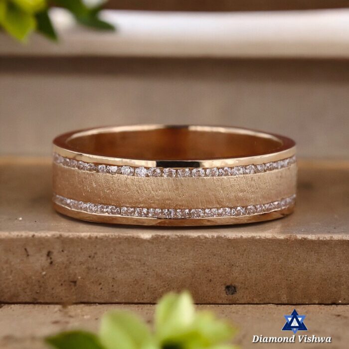 Lab Grown Diamond Men’s Wedding Band | 14K Gold | 0.68 TW - 925 Silver - Image 3