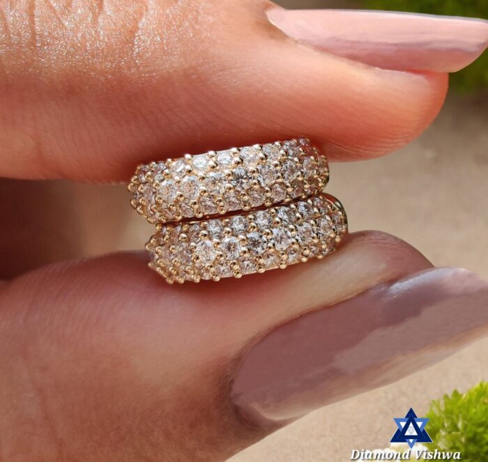 0.66 CT Round Brilliant Colorless Lab Grown Diamond Hoop Earrings - Wedding Bridal Jewelry in White/Rose/Yellow Gold - Image 7