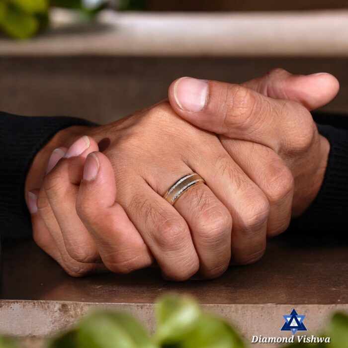 Lab Grown Diamond Men’s Wedding Band | 14K Gold | 0.68 TW - 925 Silver - Image 6