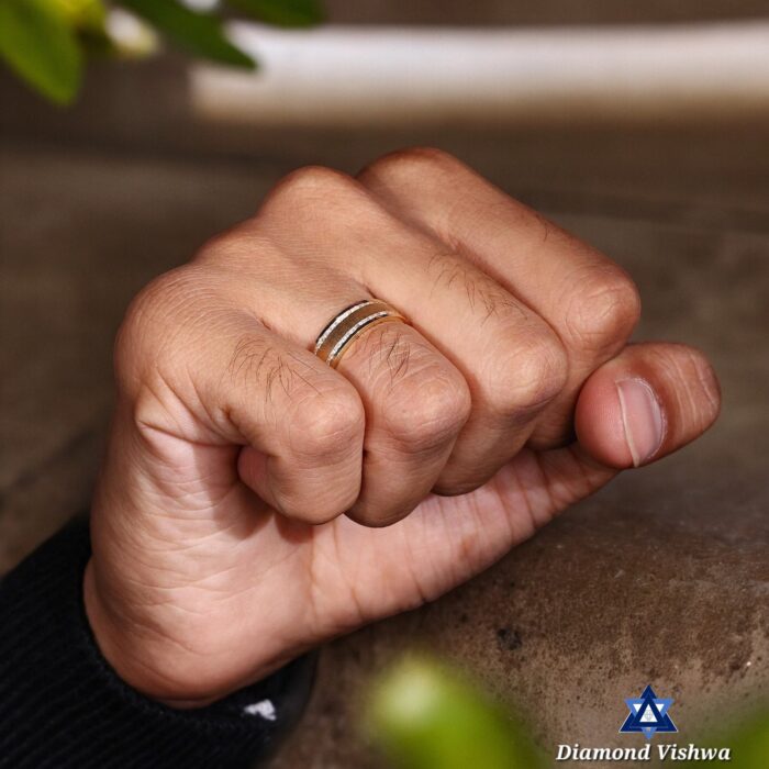 Lab Grown Diamond Men’s Wedding Band | 14K Gold | 0.68 TW - 925 Silver - Image 4