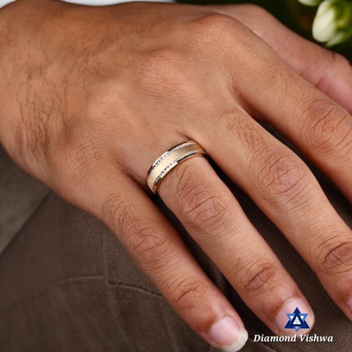 Lab Grown Diamond Men’s Wedding Band | 14K Gold | 0.68 TW - 925 Silver - Image 5